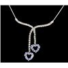 Image 2 : 51twc Tanzanite/Diamond 14k Necklace/Earring Set (JEW-1753)