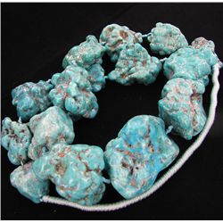 2225ct Natural Turquoise Chunk Strand (JEW-3466)