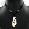 Image 2 : Tibet Bone Agate Bead Fishook Choker Necklace (JEW-3257)