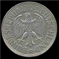 1962D Germany 1 Mark Hi Grade RARE (COI-8155)