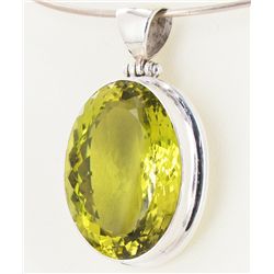 230twc Lemon Citrine Sterling Pendant (JEW-3360)