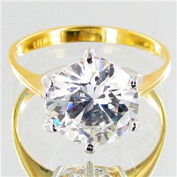 11.0twc Lab Diamond Gold Vermeil Ring (JEW-3520)