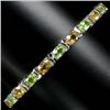 Image 1 : 88twc Genuine Peridot Citrine Sterling Bracelet  (JEW-2266)