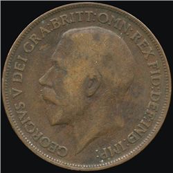 1917 Britain 1p F/VF ERROR (COI-8899)