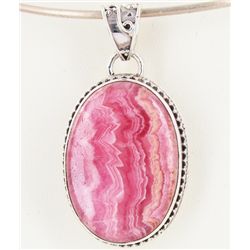 80twc Rhodocrosite Sterling Pendant (JEW-3371)
