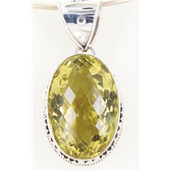 175twc Lemon Citrine Sterling Pendant (JEW-3359)