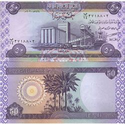 2003 IRAQ 50 Dinars Crisp Unc Liberation Note (COI-4029)