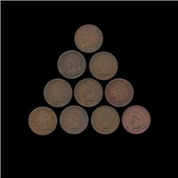 1894 Indian Cent Lot of 10 Better Circ. (COI-8799)