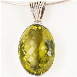 140twc Lemon Citrine Sterling Pendant (JEW-3354)