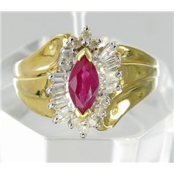 .9 Ruby & Diamond 14k Gold Ladies Ring (JEW-1768)