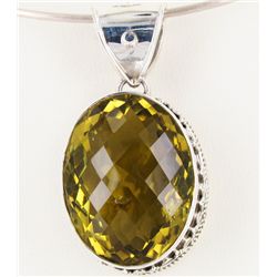 190twc Lemon Citrine Sterling Pendant (JEW-3362)