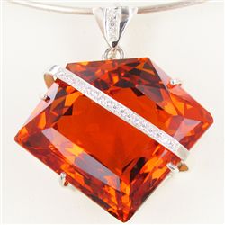 208twc Madeira Citrine Sterling Pendant (JEW-2326)