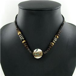 Tibet Shell Agate Bead Choker Necklace (JEW-3195)