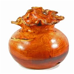 Rare Large Afzelia Burl Vase (DEC-061)