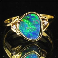 11.85twc Opal Diamond 14k Gold Ring (JEW-3406)