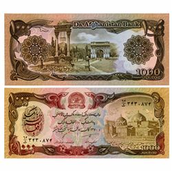 1991 Afghanastan 1000 Afghanis Crisp Unc Note (CUR-05622)