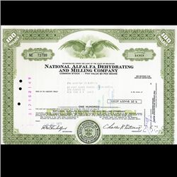 1970s National Alfalfa Stock Certificate Scarce (CUR-06405)