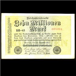 1923 Germany 10000000 Mark High Grade Note (COI-3980)