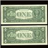 Image 2 : 1999 $1 Star Fed Reserve Uncirculated Pair  (COI-991)