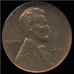 1937S Lincoln Cent Graded GEM Deep Red Toned (COI-6233)