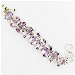 230twc Purple Pink Amethyst Sterling Bracelet (JEW-3347)