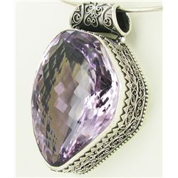 385twc Purple Pink Amethyst Sterling Pendant (JEW-3330)