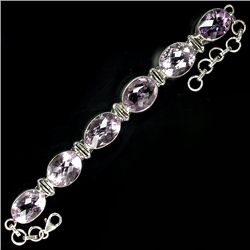 150.45ct Platinum Pink Amethyst Sterling Bracelet (JEW-1850)