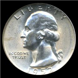 1952S GW Silver Quarter Graded GEM Scarce Variety (COI-6178)