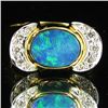 Image 1 : 20.05twc Opal Diamond 14k Gold Ring (JEW-3407)