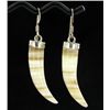 Image 1 : Sterling Agate Bead Horn Earrings (JEW-2012)