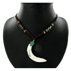 Tibet Shell Horn Nickel Necklace (ANT-1096)