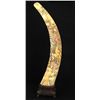 Image 1 : Chinese Handcarved Bone Pheonix Tusk on Base (CLB-699)
