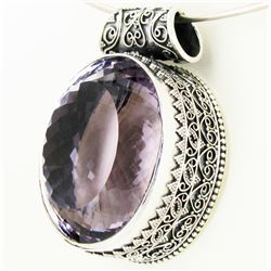 390twc Purple Pink Amethyst Sterling Pendant (JEW-3337)