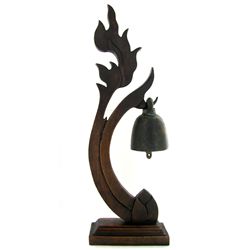 Thai Temple on Handcrafted Teak Stand (DEC-479)