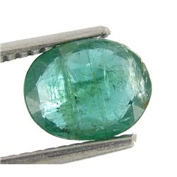 1.15ct Natural Green Zambian Emerald Oval (GEM-22889)