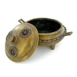 Vintage Chinese Bronze Pot Censer (ANT-1567)