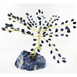 Handcrafted Purple Sodalite Brass Wire Tree (DEC-445)