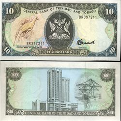 1985 Trinidad & Tobago $10 Crisp Unc Note (CUR-05614)