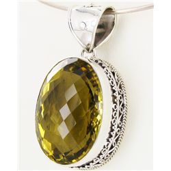 265twc Lemon Citrine Sterling Pendant (JEW-3361)