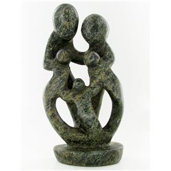 6750ct Handcarved Zimbabwe Serpentine Family (MIN-000061)