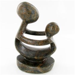 1645ct Handcarved Zimbabwe Serpentine Mother & Child (MIN-000063)
