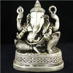 India Nickel Plated Ganesh Temple Piece (CLB-880)