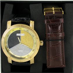 New Ice Time Mens Diamond Bezel Watch (WAT-343)