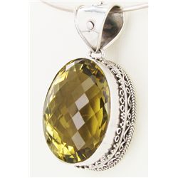 230twc Lemon Citrine Sterling Pendant (JEW-3358)