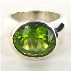 70.24twc Peridot Sterling Ring (JEW-2821)