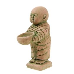 Hand Formed Sandstone Monk w/ Bowl  (CLB-166)