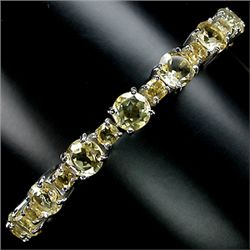 138ct Yellow Citrine Silver Bracelet App Est $27k (JEW-2150)