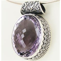 205twc Purple Pink Amethyst Sterling Pendant (JEW-3331)