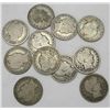 Image 1 : LOT OF 10 BARBER HALF DOLLARS