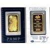 Image 1 : 1 oz Pamp Suisse Gold Ingot on Assay Card